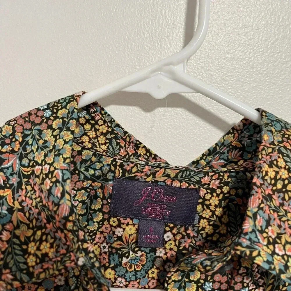 J. Crew x Liberty Fabrics Floral Button Down Blouse Size‎ 0